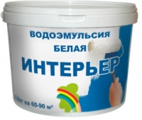 Водоэмульсия "Интерьер" Радуга, белая для стен и потолков